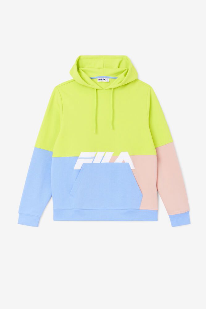 Fila Hoodie Madu Mens Light Green/Blue - India QEL-981450